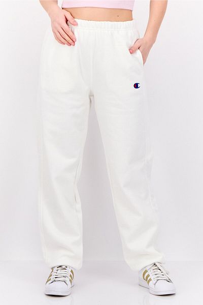 Champion Women Sportswear Fit Brand Logo Training Sweatpants, White