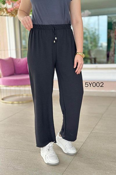 İnce Topuk Elastic Waist Aerobin Trousers - 5Y002 Model