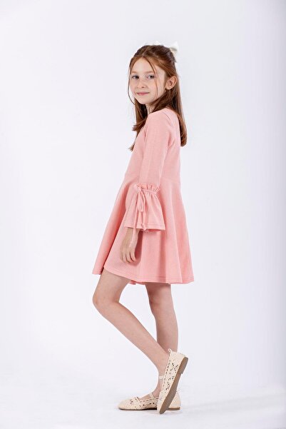 zepkids Pink Long Sleeve Girl's Dress