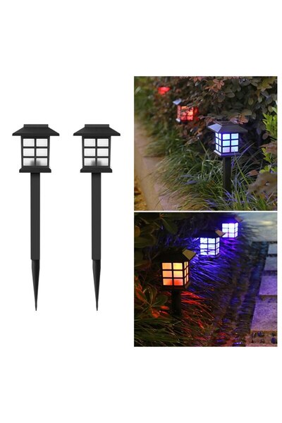 Choice مجموعة من 2 مصباح RGB لمسار الطاقة الشمسية في الهواء الطلق، مصباح شمسي...