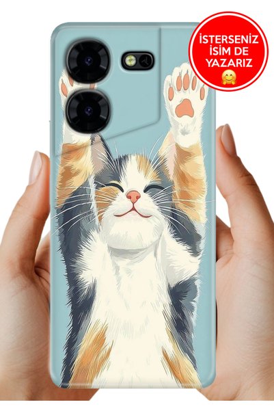 TECNO Pova 5 Pro Kılıf Desenli Baskılı Kamera Korumalı Silikon Eller Yukarı