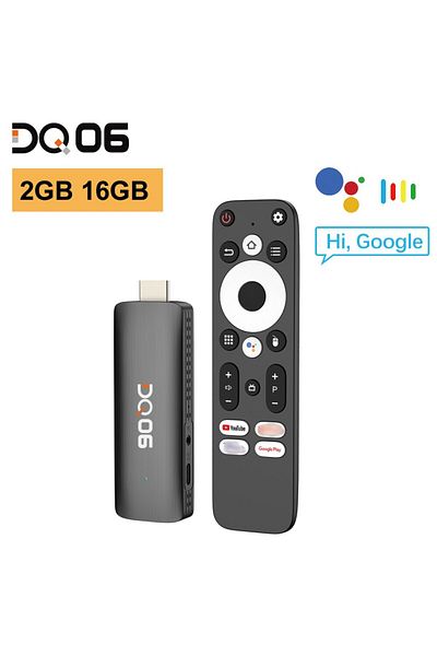 Choice عصا تلفزيون صغيرة Dq06 Atv بسعة 2 جيجابايت و16 جيجابايت تعمل بنظام Android 12 Allwinner H618 رباعي النواة Cortex A53 تدعم فيديو 8K و4K Wi-Fi