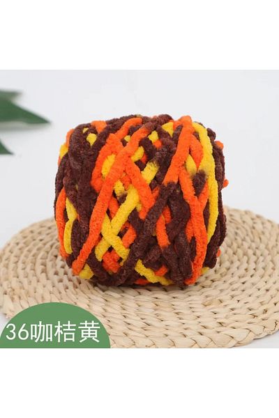 Choice 36 100g/ball Chenille Knitting Yarn Soft Ice Strip Line Cotton Yarn DIY Wool Yarn for Hand Knitting
