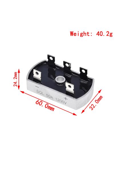 Si Tai&SH 50A 1200V Aluminum Metal Case 3 Phase Diode Bridge Rectifier 50Amp SQL50A Module
