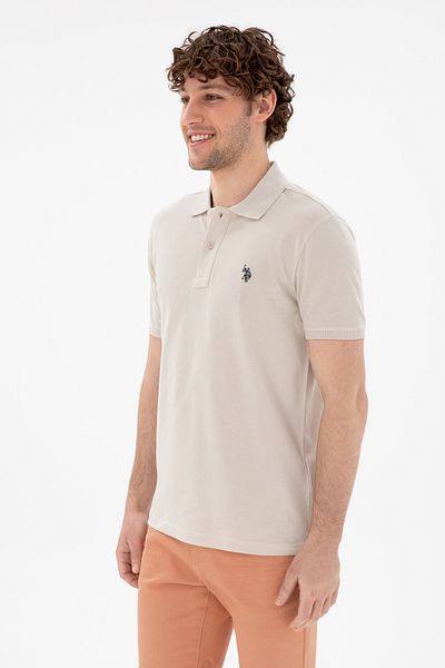 U.S. Polo Assn. Ανδρικό μπλουζάκι με λεπτή εφαρμογή Polo Neck Stone Basic 50297984 -vr049