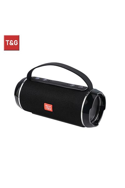 T&G Black Bluetooth Speaker TG116c TWS Wireless Powerful Box Portable Outdoor Speakers Waterproof Subwoo