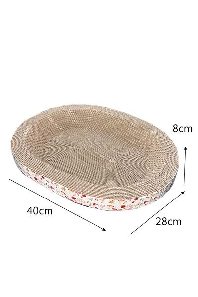 Choice White mushroom Cat Scratching Board Protect Furniture Grinding Claw Toys Oval Corrugated Paper Wear-