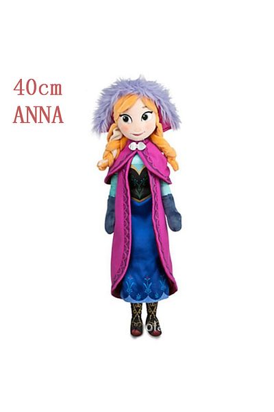 Choice 1pcs 40cm 50cm Anime Frozen The Plush Princess Anna Kawaii Doll Snow Queen Princess Anna Elsa Soft S