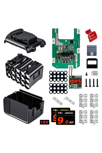 Waitley Dcb200 9.0ah Battery Case For Dewalt 18v 20v Diy 3ah Dcb184 Shell Box With Bms Pcb Board Chargin...