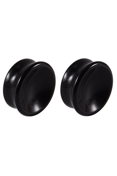 Choice زوج واحد من سدادات الأذن المقعرة بتصميم جديد من حجر الجمشت وعين القط و...