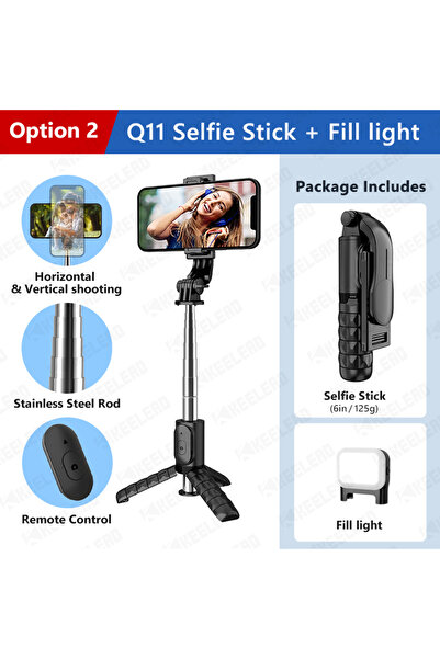 Choice الخيار 2 عصا سيلفي صغيرة قابلة للطي مع حامل ثلاثي القوائم لاسلكي بتقني...