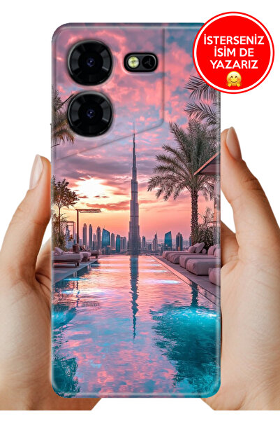 TECNO Pova 5 Pro Kılıf Desenli Baskılı Kamera Korumalı Silikon Luxury Dubai
