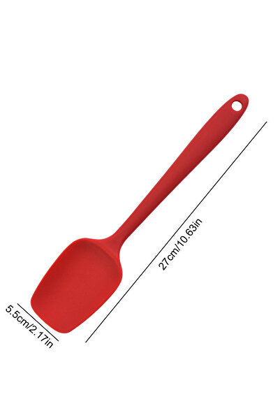 Choice F10L-Red 21 سم/27 سم مكشطة سيليكون من الدرجة الغذائية ملعقة خبز سيليكو...