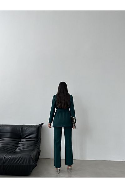 Bella Breeze Women's Tie up Blazer Jacket Pants Suit