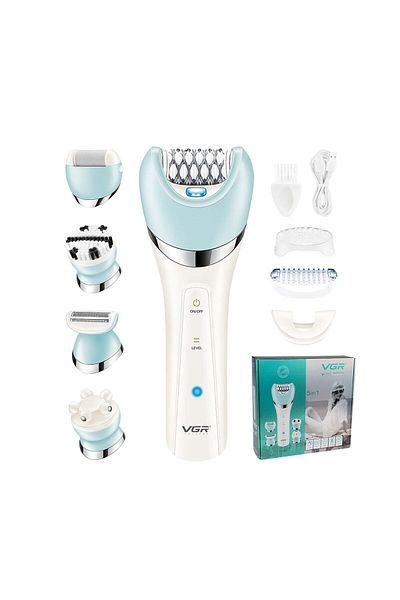 VGR with box VGR Epilator 5 In 1 Electri Women Epilator Female Shaver Leg Body Hair Remover Lady Bikini