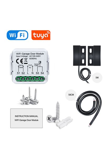 GGBEE Garage Door Switch Tuya Smart Wifi Garage Door Sensors Opener Controller 100v-240v Voice Remote Cont