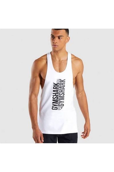 RACR GYMSHARK Ascend Stringer Λευκό