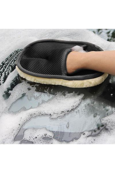 Choice yellow Hair gloves for car washing, automatic cleaning brush soft hair waxing lap car wash clean clo