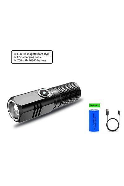 Choice With battery Super Bright MINI XHP50 LED Flashlight USB Torch Rechargeable Zoom Fishing Lantern Powe