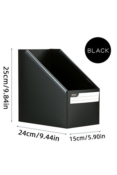 Choice صندوق تخزين وفرز الكتب المكتبي القابل للطي للطلاب بحجم A4 باللون الأسو...