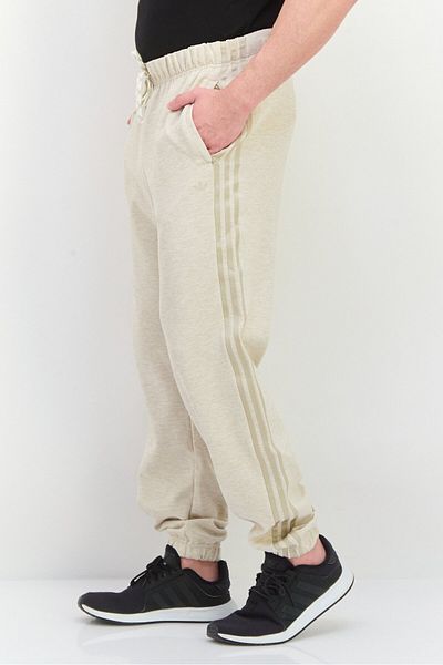 adidas Men Sportswear Fit Brand Logo Outdoor Sweatpants, Beige