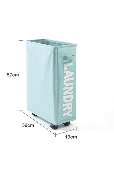 Choice سلة غسيل زرقاء مع عجلات وسلة تخزين حصيرة اليوجا ذات سعة كبيرة ومتعددة ...