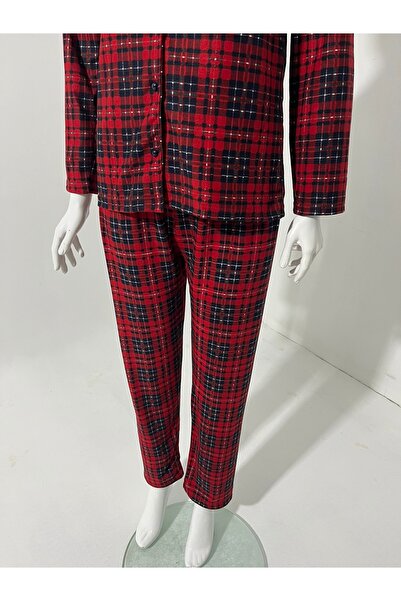 Original KIRMIZI KARELİ PİJAMA TAKIMI