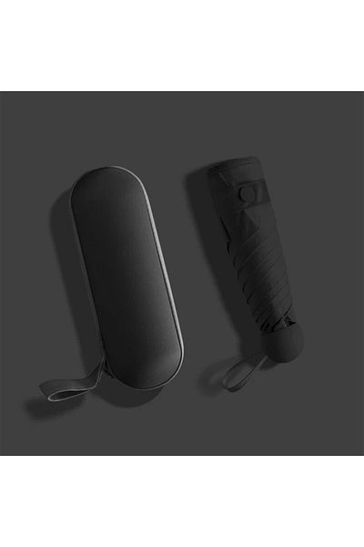 Choice 1pc Black 1pc Travel Umbrella With 6 Rib Reinforced Auto Open Close Compact Lightweight Automatic St