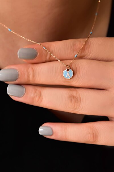Papatya Silver 925 Ayar Gümüş Mineli Tüm Harfler Mevcut Harf Kadın Kolye