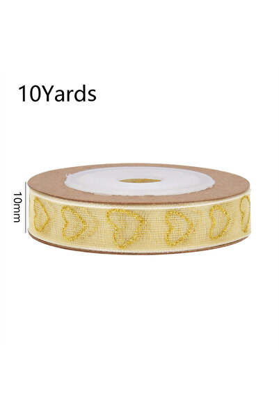 Choice 10 ياردات 6 10 ياردات شرائط Grosgrain على شكل قلب حب، لفافات سلكية لتز...