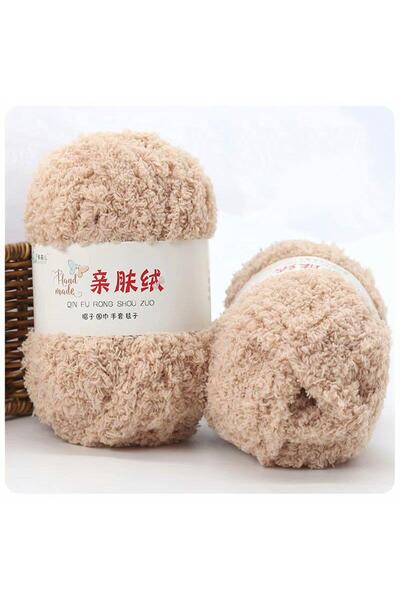 Choice 1473436 50 جرام/حزمة خيوط شينيل ناعمة رقيقة من المخمل المرجاني لخيوط ا...