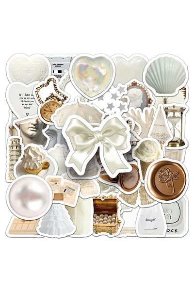 Choice 30pcs 10/30/50pcs Ins Style Cute White Stickers Cartoon Decals Decoration Diy Skateboard Suitcase Fr