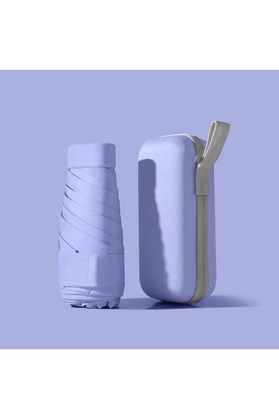 Choice PURPLE Mini Umbrella Capsule Umbrella Sunny and Rainy Dualuse Rainproof Sun Protection Outdoor Trave