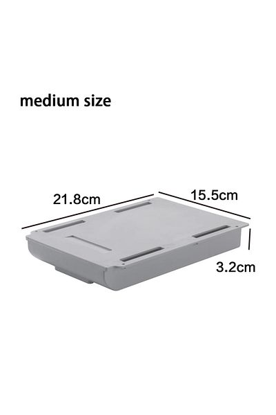 Choice 1pcs Grey-m Hidden Storage Box Desk Storage Drawer Self-adhesive Plastic Table Storage Holder Simple