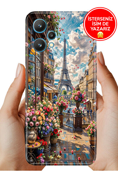 realme 9 Pro Kılıf Desenli Baskılı Kamera Korumalı Silikon Baharda Paris
