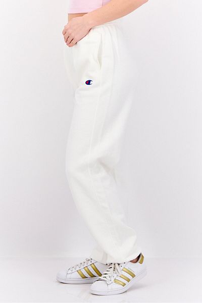 Champion Women Sportswear Fit Brand Logo Training Sweatpants, White