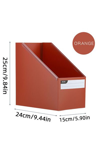 Choice Orange Student Foldable Desktop Books Sorting Storage Box A4 Size Office Stationery For Various Func