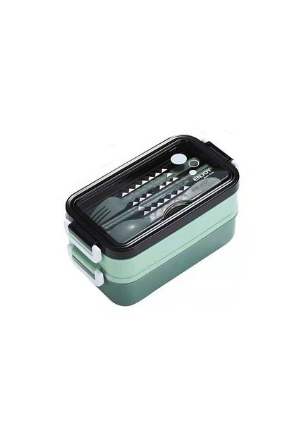 Choice 1400ml 2 3 Green 1pc 1400ml Double-layer Lunch Box Portable Compartment Food Box Microwave Lunch Box