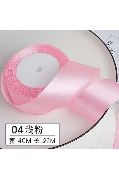 merylover 4cm ribbon light pink 25yards/roll 4cm Satin Ribbon for Gift Wrapping Bows Making Floral Bouquets DI