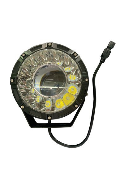 TOBYS مصباح LED فائق السطوع بقوة 78 واط وقوة 9000 لومن ومزود بالليزر مقاس 7 ب...