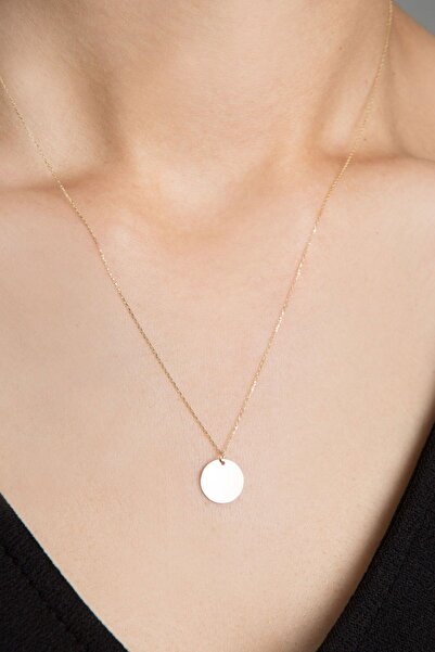 Papatya Silver 925 Ayar Gümüş Plaka Kolye.rose.gold.rodaj