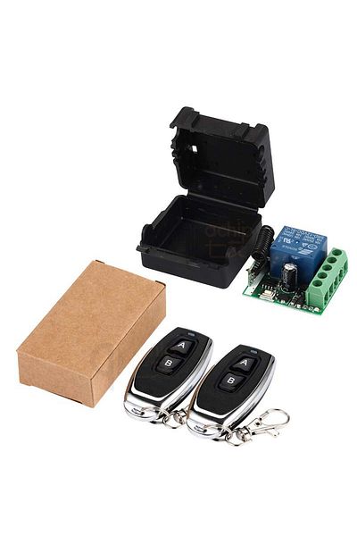 GERMA 2 RC and 1 Receiver GERMA 433Mhz Universal Wireless Remote Control Switch DC 12V 1CH relay Receiver