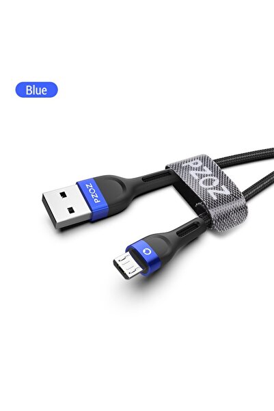 Choice كابل شحن سريع مايكرو USB من PZOZ بطول 1 متر باللون الأزرق لهاتف S7 Redmi Note 5 Pro الذي يعمل بنظام Android...