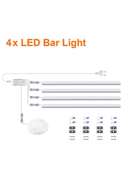 Choice Eu Power Plug 30cm White 4 Pcs Set Motion Touch Sensor Led Lights Wireless Light Penetrable Wood Alu