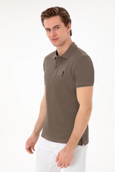 U.S. Polo Assn. Ανδρικό μπλουζάκι Slim Fit Polo Neck Mink Basic 50298041-vr052