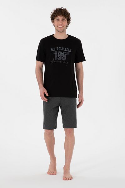 U.S. Polo Assn. Men's Crew Neck Black Pajama Set 50309364 -Vr046
