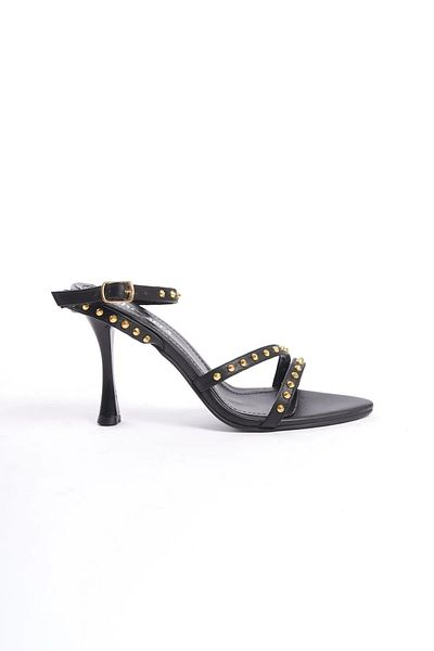 Shoesers Women's Special Design Troc Stiletto Pointed Toe Thin High Ankle Strap Heeled Shoes