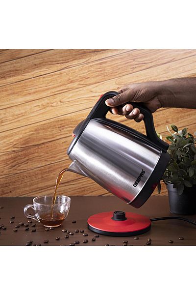 Geepas 1.8L Electric Kettle - Stainless Steel Body| Auto Shut-Off & Boil-Dry Protection