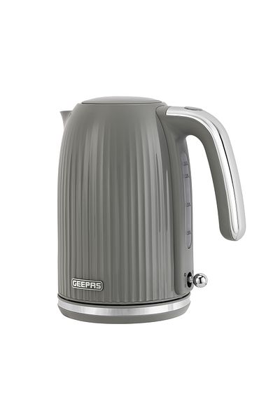 Geepas 1.7 L Fluted Jug Kettle-GK38068UK-GR, 360-Degrees Rotation, Boil Dry Protection and Automatic CutOff