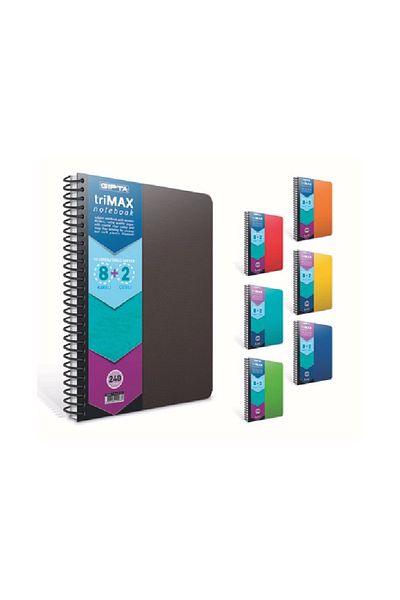 Gıpta Trımax Spiral A4 Pp Cover 8+2 200ypNotebook with Separator